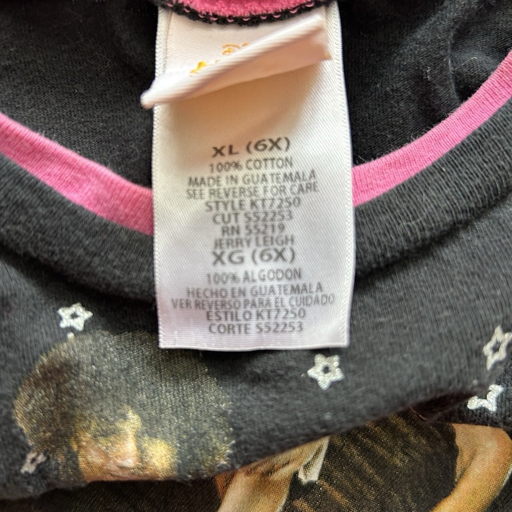 Disney High School Musical Kids Shirt Black Pink‎ Polka Dot Layered Tee Size 6X - Picture 9 of 9